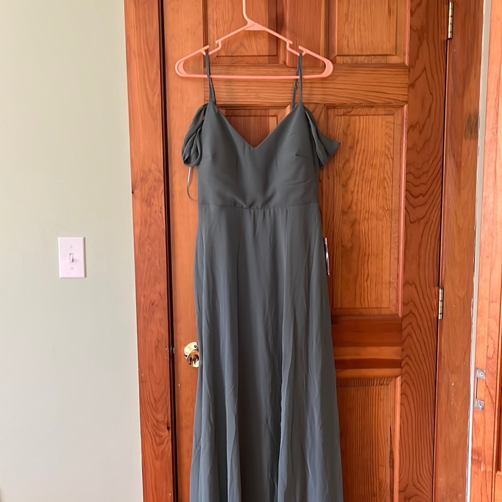 Birdy Grey, seaglass, convertible dress with slit. New with tags.
